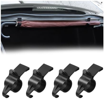 CGEAMDY 4-Piece Car Organizer - Heavy-Duty Umbrella Holder & Mount, Multifunctional Trunk Bracket Umbrella Hooks for Automobiles