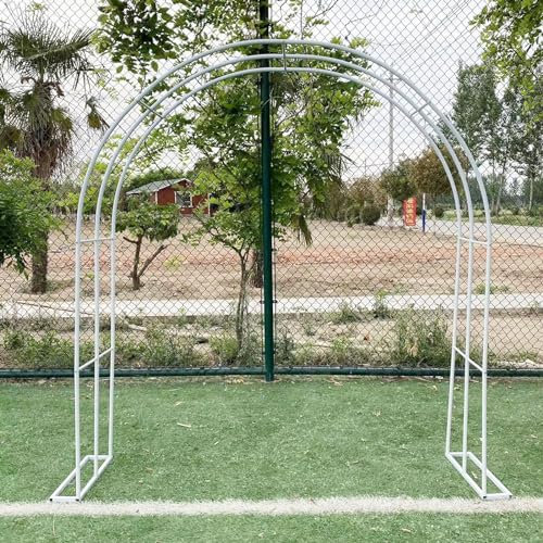 Rosenbogen aus Metall Rankgitter Rosenhilfe Garden Bögen für Kletterpflanzen Drinnen Draußen Hochzeit Dekorationen Bogen 120x220cm 200x230cm 280x250cm 350x250cm (Color : White, Size : 80x200cm/2.6x6