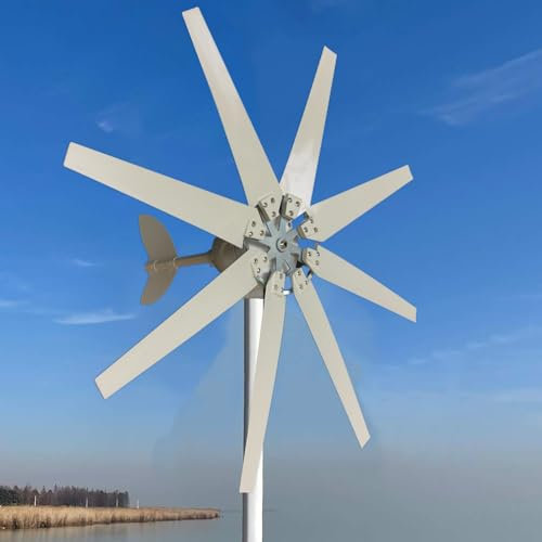 Wind Turbine Generator Kit 400W with 8 Blade, Wind Generator Kit with Controller, Wind Power generator for Marine, RV, Home, Windmill Generator Suit,12V