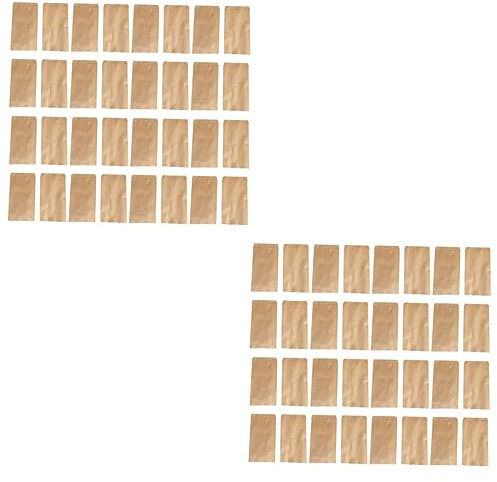 Alipis 200pcs Kraft Paper Packaging Bags Handles Kraft Pouches for Garden Storage Adhesive Pack