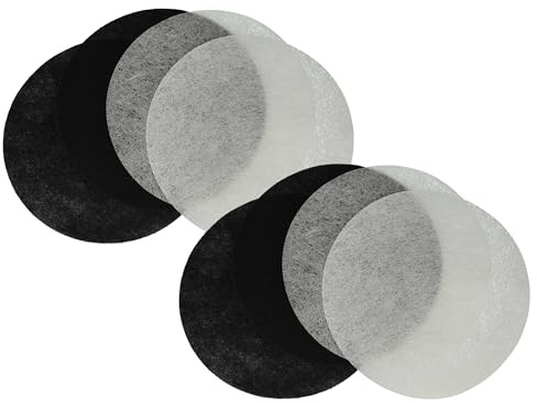 vhbw 4x Aktivkohlefilter, 4x Fettfilter kompatibel mit Moulinex T-43, T-41, T-42 Fritteuse - 8-tlg. Filter-Set