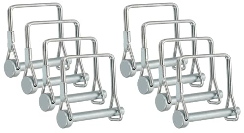 PATIKIL 8pz Perno di Bloccaggio per Albero 6x40mm Perno Accoppiamento Rimorchio Perni di Sicurezza a Filo Pto Quadrato per Camion Rimorchi Falciatrici Trattori Barche