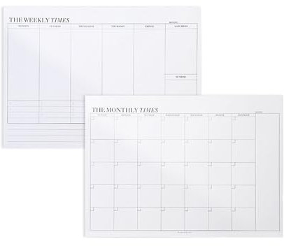 Tagesplaner Block, Monatsplaner Block, Habit Tracker, 50 Blatt Wochenplaner,Weekly Planner Schreibtischunterlage, Wochenplaner,Tagesplaner,Do Planer für zu Hause & Büro, Einkaufsliste