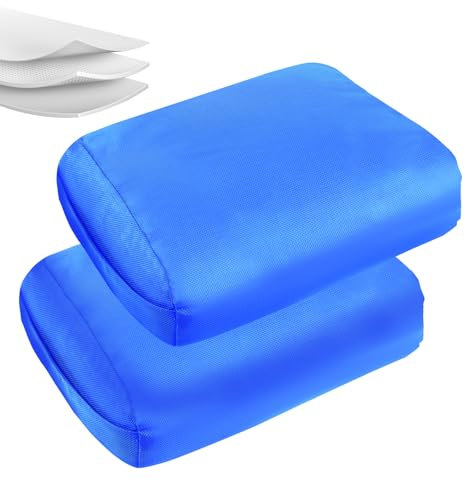 Hot Tub Booster Seat, Air Mesh 5 Inch Thick Spa Cushion with Non-Slip Surface Weighted for Quick Sink, Spa Booster Seat for Hot Tub(2pcs,Blue)