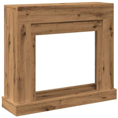 Kaminumrandung Artisan-Eiche 100x30x87,5 cm aus Holzwerkstoff – Dekorative Umrandung für Kamine & Holzöfen, langlebig & einfach zu montieren