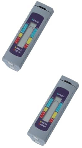 DIYEAH 2 Pezzi Tester Digitale per Batterie Verificatore Capacità con Display LCD per Pile Aa Aaa Strumento per Batterie Ricaricabili e Non Ricaricabili