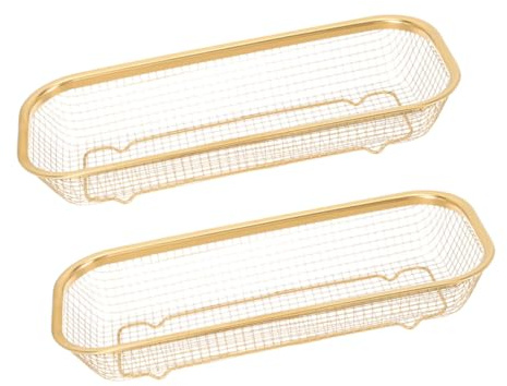 Ipetboom 2 pièces Panier à Couverts Acier Inoxydable Organiseur Stable pour Baguettes Fourchettes et Cuillères Rangement pour Ustensiles de Cuisine