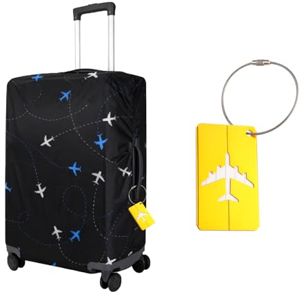 22-24 Pulgadas Funda Maleta Grande Elástico, Lavable Funda para Maletas De Viaje, Fundas Maletas De Viaje con Etiqueta, Cubierta De Equipaje, Protector Maletas Viaje, para Maletas Y Equipaje De Mano