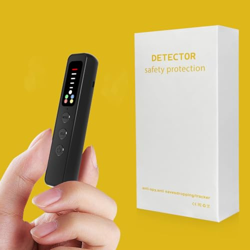 BEEDMXU Hidden Camera Detector, Advanced Spy Camera Finder, GPS Tracker and Listening Device Detector, Bug Scanner and Camera Detector, Suitable for Hotels, Bathrooms, Homes, Offices, Vehicles
