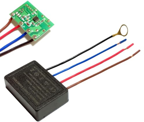 Módulo de control de lámpara táctil - Sensor de atenuación continuo, actualización táctil de 3 niveles | Reemplazo universal del regulador de intensidad del sensor táctil para lámparas de pared