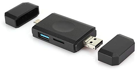 Lector de Tarjetas de Memoria 6 en 1 Tipo C OTG, Lector de Tarjetas USB C para teléfonos móviles, tabletas, portátiles, Transferencia de Datos de Alta Velocidad con función HUB
