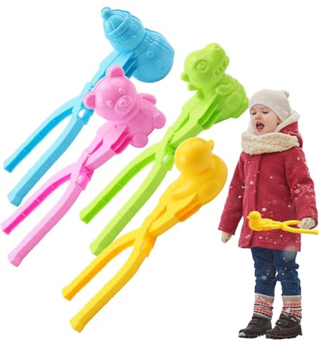 4 Stück Schneeballzange, Schneeballzange Ente, Sandball Schneeball Former Clip, Schneespielzeug Kinder, Sand Spielzeug, Winter Schnee Spielzeugs, Winter Outdoor Spielzeug Snow Ball Maker Für Kinder