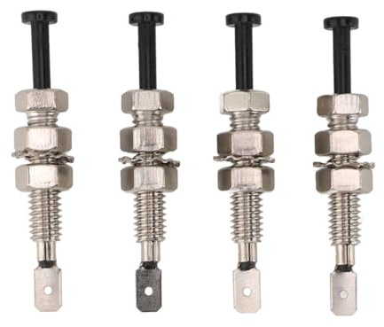 Interruptor Ajustable para Puerta de Coche, 12V, Aleación de Metal Cromado, Longitud Ajustable - Conmutación Instantánea, Seguridad de Vehículos, Para Capó y Luces