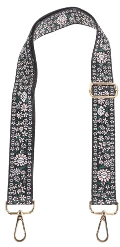 Kisangel Adjustable Banjo Shoulder Strap with Vintage Floral Pattern, Polyester Material for Comfortable Use, Suitable for Banjo and Mandolin Players, Good Texture and Replaceable Design