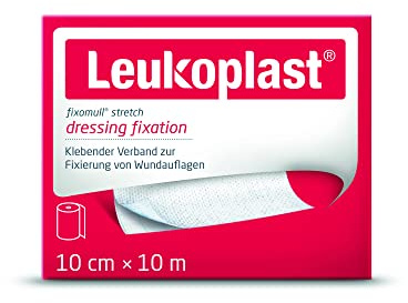 Fixomull® stretch från Leukoplast®, full ytbehandling, 10 cm x 10 m, 1 rulle, för känslig hud