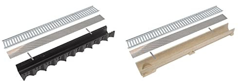 Laubschutz Aluminium Simpel für Entwässerungsrinne ACO Standardline und Hexaline mit Stahlstegrost