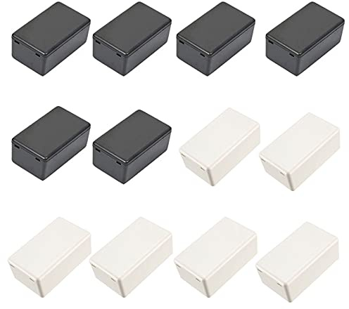 12pcs Boîtier de Projet D'Instrument électronique Box BoîTier en Plastique Abs Avec Couvercle Boîtier de Boîte De Jonction Noir Projet électrique en Plastique étanche Boîte de Projet électronique