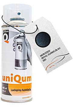 uniQum Autolack Spraydose fürs Auto für MERCEDES ROYAL DUNKELBLAU 001 Autolack Reparatur 400 ml