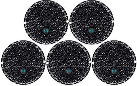Baisha Lot de 5 panneaux LED infrarouges 940 Nm 48 pièces IR invisibles la nuit sans exposition