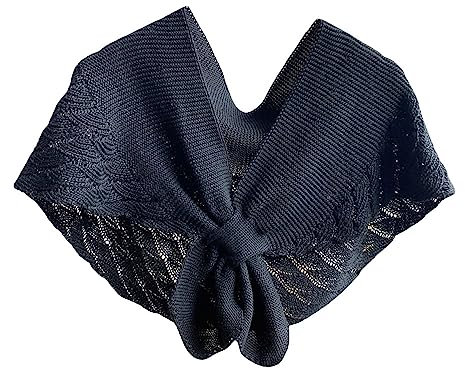 Rubruan Damen Umschlagtuch Schultertuch Halstuch – Frühling Sommer Herbst Nackenschutz Schal Umhang Cape Gestrickt Ausgehöhlt Prominenz Stil Häkelarbeit Dekorativ für Frauen Mädchen