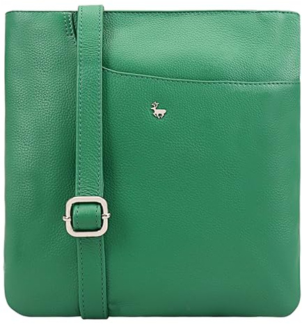 Lloyd Baker Kanatal Umhängetasche aus echtem Leder, weiche Schulter-Handtasche mit verstellbarem Riemen, schmale Handytasche, kompakte Größe mit Einschubfach vorne, Jelly Bean (Grün), One Size