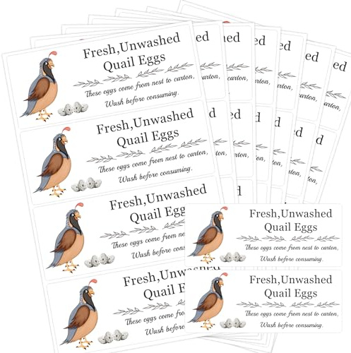 SMARSTICKER Egg Carton Stickers, 120Pcs Unwashed Duck Egg Safety Stickers, 1*2.5 inch Farm Fresh Eggs Carton Labels for Business