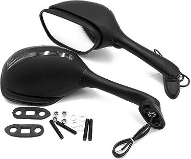 BLNETU Motorradspiegel Motorradspiegel Für Suzuki GSXR 600 750 1000 GSX-R600 GSX-R1000 Motorrad Rückspiegel Mit Blinker Motorrad Rückspiegel Motorradspiegel(Color:1)