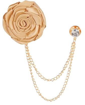 PATIKIL Broche de Flor de Rosa Alfiler de Solapa Broches de Moda Champagne