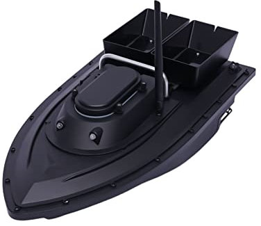 Caskunbsy 500m Futterboot RC Boot Köderboot,Fernbedienung Fischköderboot, Laden Fischfinder für Liebhaber des Angelns an großen Gewässern wie großen Stauseen und Seen（Schwarz）