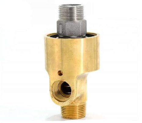 IndusTradCorp DN20 bis DN8 3/4-1/4 Zoll, 2-Wege-Drehgelenk, Zweirichtungs-Drehgelenk, Wasser-Luft-Verbindungsdrehgelenk, Kupplungsdrehverschraubung(Left Thread)