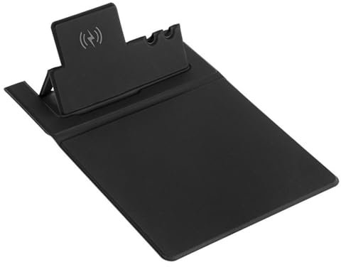 Pad With Phone Charger – Desk Pad Mousepad Wireless Charging | 15W Wireless Charging Station Mat, Foldable Phone Holder For Desk, Non-Slip Pad, Keyboard Mat With Port,