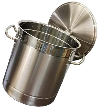 GAOAZHEN Large Stock Pot With Lid - 304 Stainless Steel Soup Pot With Lid, Stainless Steel Stock Pot, Catering Commercial/Domestic,For Gas Stove/Induction Cooker (15-80L) Stock Pot(15L)