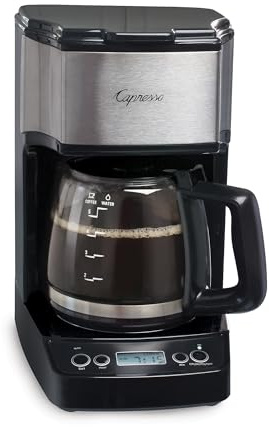 Capresso 5-Cup Mini Drip Coffee Maker, Black and Stainless Steel