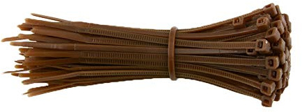 UKCable-Ties Cable Ties 300mm x 4.8mm Brown Nylon Zip Tie Wraps - (Pack of 100)