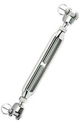 MarineNow 8 mm Edelstahl 316 Kiefer Kiefer Spannschloß M8 kompl. Offene Körper mit Sperren Muttern