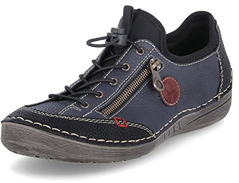 Rieker Damenschuhe Halbschuhe Bequem Slipper Blau Freizeit, Schuhgröße:EUR 41