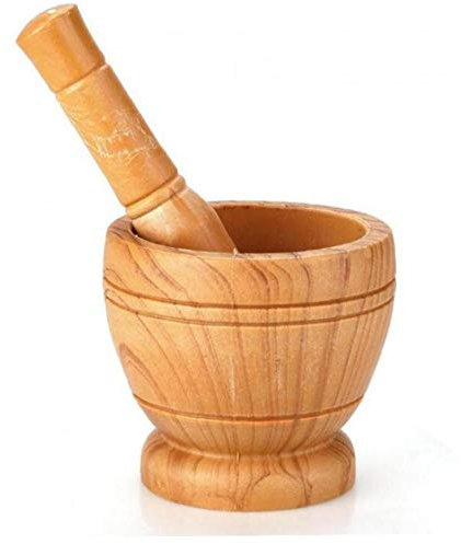 Angoter Manuel en Bois mortier Pilon Broyage Bowl Set Presse-ail Ginger Crush Pot Spice Grinder mortier Pilon Set Outil de Cuisine
