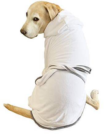 Husdjurspyjamas, hundbadrock superabsorberande snabbtorkande husdjurskläder för valpar små hundar medelstora hundar