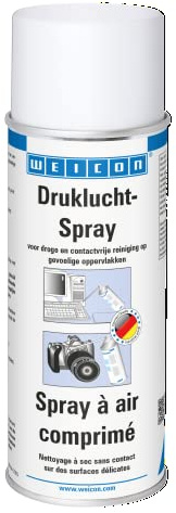 WEICON Spray à Air Comprimé 400 ml sans contact / nettoyage à sec universel