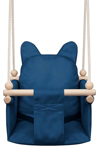 MAMOI Columpio Infantil con cinturón de Seguridad, Altura Ajustable 150–190 cm, Columpio para casa, construcción Estable, Asiento de Terciopelo, Montaje fácil