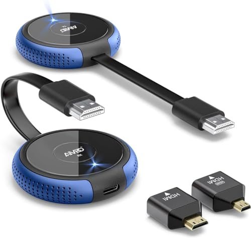 TIMBOOTECH Wireless HDMI Transmitter and Receiver 4K, Casting Media Video/Audio/File HDMI Wireless Extender 5G Kit for Laptop, Camera, Cable Box, Netfix, PS5, Phone to Monitor, Projector, HDTV 165FT