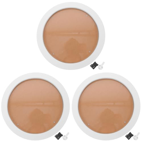 SEWACC 3pcs Wooden Round Photo Frame Hanging Picture Frames, Picture Display Frames for Embroidery Home Office Wall Decor