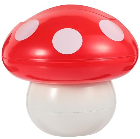 Alipis Corbeille à Papier Décorative Forme Champignon Rouge en Abs Couvercle, Petite Poubelle de Bureau Pratique et Gain de Place pour Garçon et Filles et Bureau