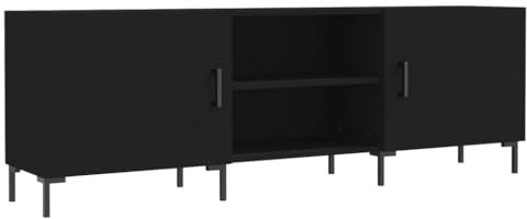 vidaXL Mobile Porta TV Nero 150x30x50 cm in Legno Multistrato, mobiletto, mobiletto HiFi, Mobile per dispositivi multimediali, Supporto TV