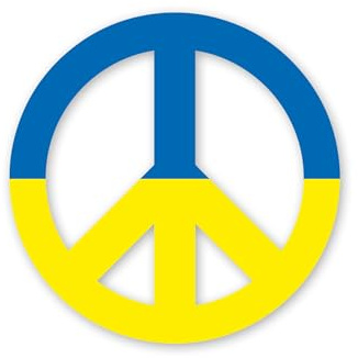 Ritterprintz Aufkleber Peace Zeichen Sticker Ukraine Fahne Auto Camper Wohnmobil Motorrad Waschanlagenfest