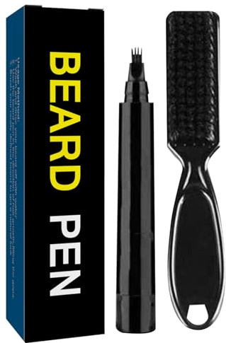 Bartfüller - Bart Farbe Herren Schweißfest Bart Mascara für kontinuierliche Anwendung Bart Füllstift Kit Bartfüller Bart Verdunkelung für Herren für Cenmoo