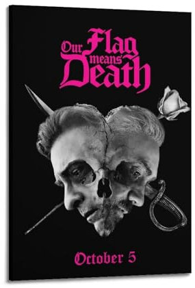 Our Flag Means Death Movie Canvas Poster Room Decor Aesthetic Poster Artistic Poster for Bedroom Living Room Walls 20x30inch(50x75cm) Frame-Style