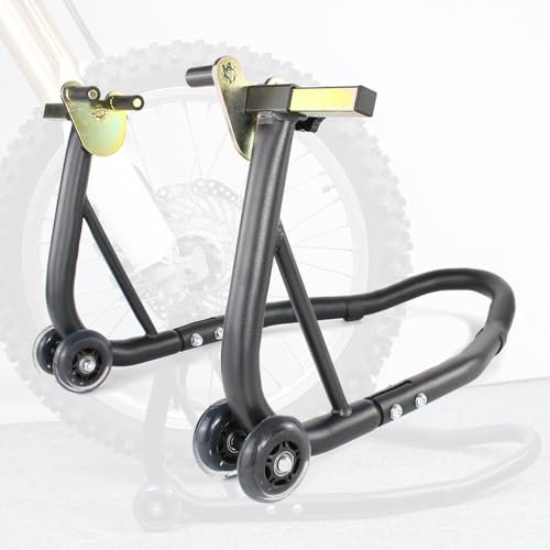 Xitomer Universal 450 lbs Motorcycle Front Stand Wheel Lift Stands, Spool-Style Lift Stand Universal Paddock Stand Powersports Stands Heavy Duty Paddock Stand