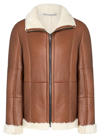 Valcuer 1887 Herren Lammfelljacke PETER aus echtem Leder, Lammfell, Fell, ideal als warme Winterjacke - bequem, warm und hochwertig