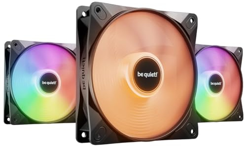 be quiet! Light Wings LX 120mm PWM Lüfter, Enthält 3 Lüfter, Beleuchteter Hub und mattierte Lüfterblätter, vielzählige Farben und Effekte, ARGB-Kabel mit Möglichkeit zur Reihenschaltung